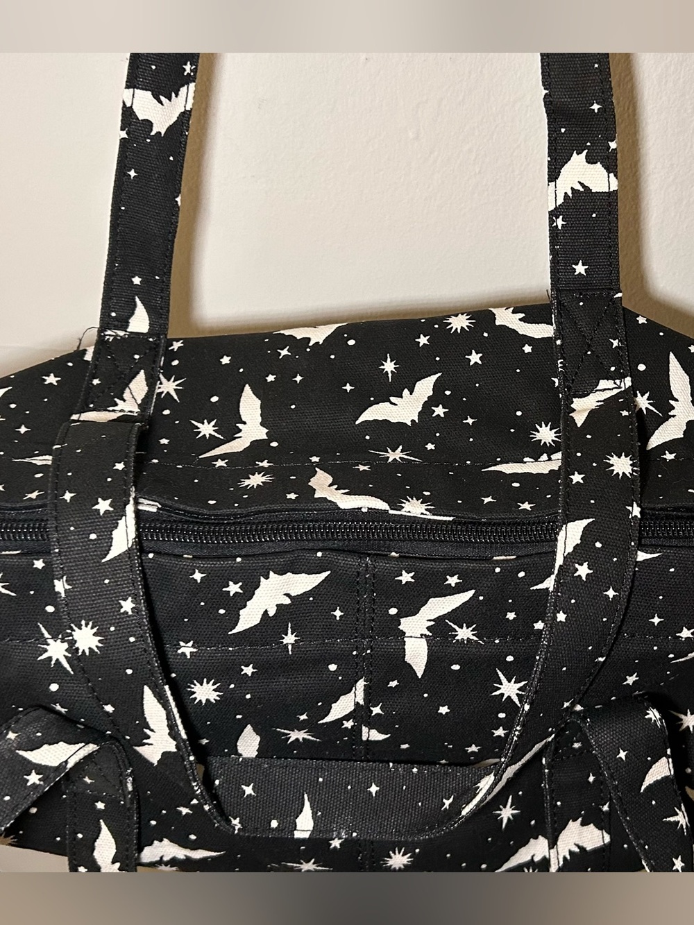 Torrid Black Denim Halloween Bat Tote Bag NWT - Picture 5 of 13